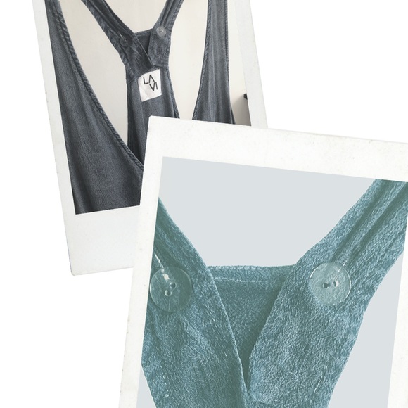 Stretchy Denim Jumpsuit w/Pockets - Picture 4 of 6